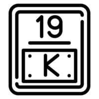 Kalium Linie Symbol vektor