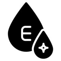 Vitamin e Glyphe Symbol vektor