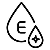 Vitamin e Linie Symbol vektor