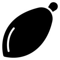 Papaya-Glyphe-Symbol vektor