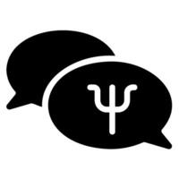 Psychotherapie Glyphe Symbol vektor