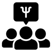 Gruppe Therapie Glyphe Symbol vektor