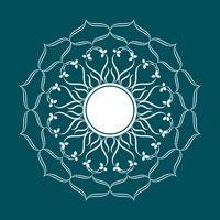 Dekorative Elemente der Blumen-Mandala-Weinlese vektor