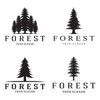 enkel tall eller gran träd logotyp, evergreen.for tall skog, äventyrare, camping, natur, märken och business.vector vektor