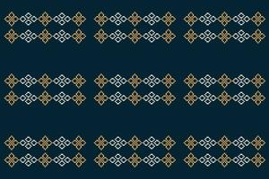 ethnisch geometrisch Stoff Muster Kreuz Stich.ikat Stickerei ethnisch orientalisch Pixel Muster Blau Hintergrund. abstrakt, vektor, illustration. Textur, Kleidung, Rahmen, Dekoration, Motive, Seide Hintergrund. vektor