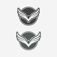 vingar logotyp vektor ikon symbol illustration formgivningsmall