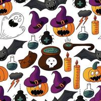 Halloween-Design-Elemente im Handzeichnungsstil vektor