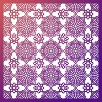 Quadratisches Musterfeld zum Laserschneiden mit Mandalas. vektor