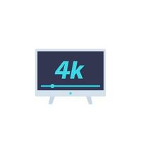 4k tv, videoströmningstjänst, vektor