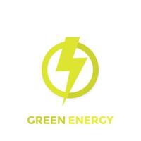 grön energi vektor logotyp, ikon