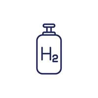 Symbol für die Wasserstofftanklinie auf weiß vektor