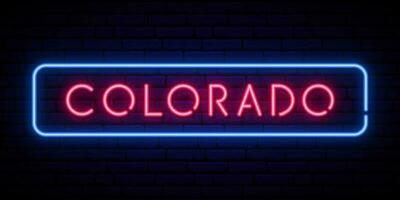 Colorado Neon- Schild. vektor