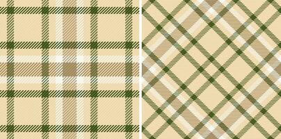 Stoff Textur Muster von Plaid Tartan nahtlos mit ein Hintergrund Textil- prüfen Vektor. vektor