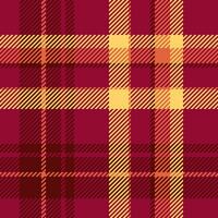 kolla upp sömlös pläd av tartan textil- vektor med en tyg bakgrund textur mönster.