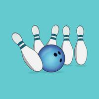 vektor uppsättning för bowling med en boll