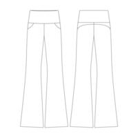 mall bootcut legging med ficka vektor illustration platt design översikt Kläder samling