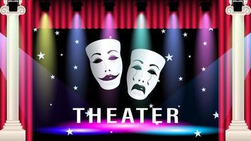 Theaterszene und Masken vektor