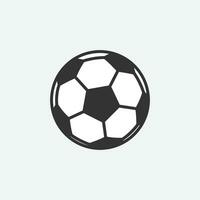 Vektor Illustration von Fußball Ball Symbol auf grau Hintergrund