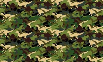 dinosaurie armén skriva ut. kamouflage sömlös mönster. vektor