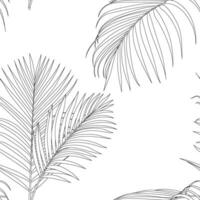 Areca Palme Blätter Muster Linie Kunst zum schmücken Ihre Designs mit tropisch Illustration isoliert auf Weiß Hintergrund vektor