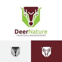 Hirsch Reh Natur abstraktes Tier Logo Symbol vektor