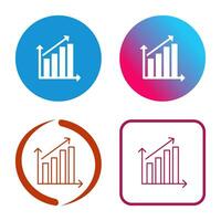 stigande statistik vektor ikon