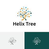 Doppelhelix DNA-Baum Biologie Wissenschaft Forschung Logo vektor