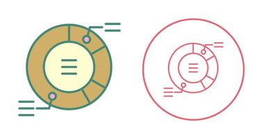 Kreisdiagramm-Vektorsymbol vektor