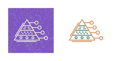 Pyramidendiagramm-Vektorsymbol vektor