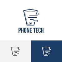mobiltelefon internet teknik tjänst ansökan logotyp vektor