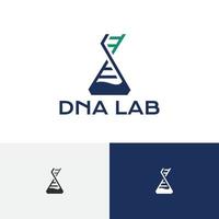 DNA-Doppelhelix-Röhre genetische Biologie medizinische Forschung Logo