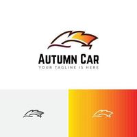 Herbst Auto Herbstblatt Autorennen Werkstatt Reparatur Logo vektor