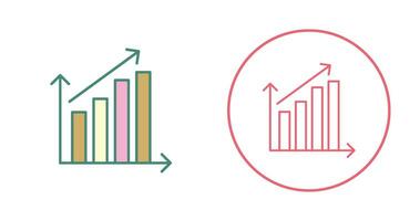 stigande statistik vektor ikon