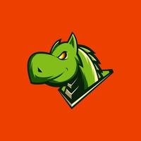 tolles gragon Dino-Vektor-Maskottchen-Logo vektor