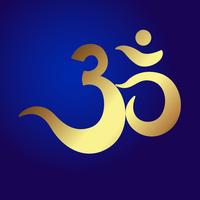 Om oder Aum indischer heiliger Klang, originales Mantra, ein Wort der Kraft. vektor
