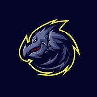 fantastisk drake vektor maskot logotyp