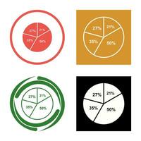 cirkeldiagram vektor ikon