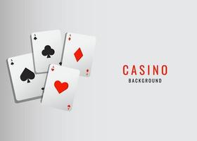 enkel casino bakgrund med spelkort vektor