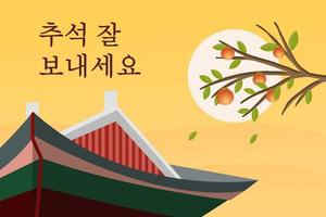 Vektor glücklicher korea chuseok hintergrund