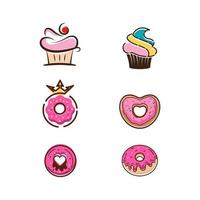 Donut-Vektor-Icon-Design-Illustration vektor