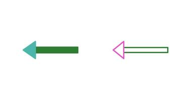 einzigartiges Vektorsymbol mit dem linken Pfeil vektor