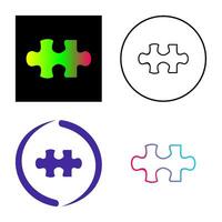 einzigartiges Vektorsymbol für Puzzleteile vektor