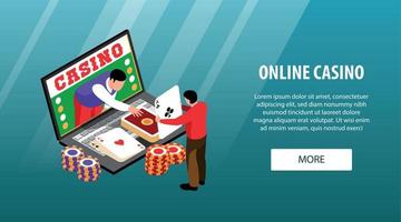 online casino horisontell banner vektor