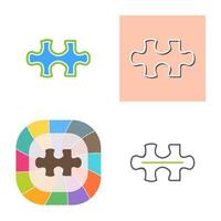 einzigartiges Vektorsymbol für Puzzleteile vektor