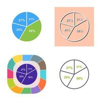 cirkeldiagram vektor ikon