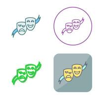teater masker vektor ikon
