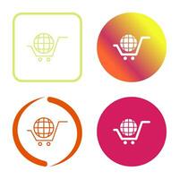 globales Shopping-Vektorsymbol vektor