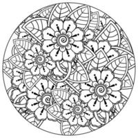 Mehndi Blume dekorative Ornament im ethnischen orientalischen Stil. vektor