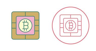 Bitcoin-Chip-Vektorsymbol vektor