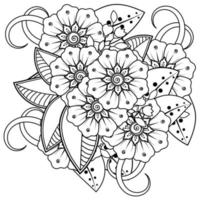 Mehndi Blume dekoratives Ornament im ethnischen orientalischen Stil vektor